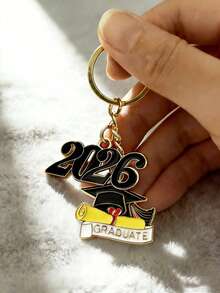 1pc/10pcs 2026 Graduation Keychain, Commemorative Graduation Gift Keyring, Unisex Alloy Oil Drop Graduation Cap Keychain, Graduation Ceremony Souvenir Gift, Backpack/Handbag Pendant, Daily & Holiday Accessory Gifts For Mother, Father, Graduation, And Teacher - Multicolor - View 31