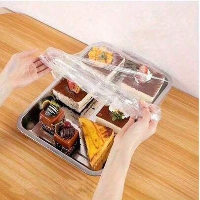 1/20/50 chiếc nắp đậy thực phẩm bằng nhựa trong suốt cho khay: Thích hợp cho khay cỡ A+B có kích thước nhỏ hơn 70cm/27.6in