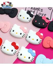2/6pcs Sanrio Hello Kitty 3D Charms untuk Pembuatan Perhiasan DIY, Aksesoris Sepatu, Dekorasi Casing Ponsel, Botol, Sandal, Hadiah Ulang Tahun - stiker silikon - View 6