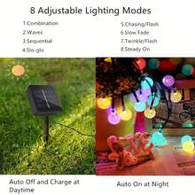 Summer 2026 Outdoor Led String Lights, Solar Outdoor Lights, Suspended Crystal Ball Lights, 25/110/210 Led, 8 Lighting Modes, Solar Fairy Tale String Lights, Suitable For Garden, Courtyard, Porch, Wedding Party - 110 đèn LED - Xem 5