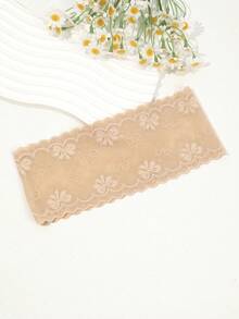 1 pièce Accessoire de bandeau floral en dentelle pour femmes, foulard de tête en dentelle élastique, accessoires de cheveux élégants, bandeau de sport décontracté pour tenues d'été, accessoire de cheveux quotidien - Multicolore - Voir 6
