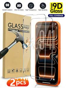 Bộ 2 miếng dán màn hình cường lực chống sốc, độ phân giải cao, tương thích với iPhone 17 Pro Max/17 Air/17/16 Pro Max/16 Pro/16/15 Pro Max/15 Pro. Thiết kế siêu mỏng, tương thích với ốp lưng, thời trang sử dụng hàng ngày, ngăn ngừa trầy xước hiệu quả. Quà tặng Ngày của Mẹ. - Trong sáng - Xem 34