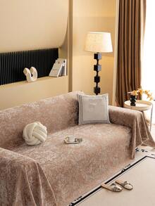 1 chiếc chăn phủ sofa họa tiết lá chuối, chăn phủ sofa tối giản sang trọng, chống trượt, chống bụi, chống trầy xước, phù hợp cho mọi mùa, có thể đảo mặt, dùng cho phòng khách, phòng ngủ, phòng học. - Màu Khaki - Xem 4