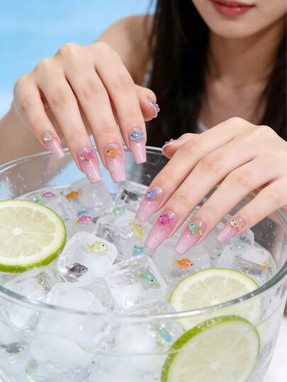 30pcs Summer Underwater World Small Fish Nail Art Decorations, DIY Manicure Accessories, Resin Small Parts