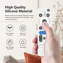 Silicone Protective Case For Onn.GoogleTV Box 4K Pro Remote Controller Cover With Lanyard Shockproof Shell Remote Control Sleeve - Multicolor - View 9