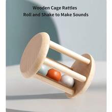 5件套早教乐器套装 - 奥尔夫笼铃、沙锤、迷你小号、婴儿抓握摇铃、木制早教安抚婴儿床挂饰玩具 - 彩色 - 查看 10