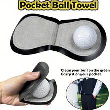 Bộ 2 khăn lau bóng golf bỏ túi, chất liệu nylon đen, kiểu khăn lau. - Nhiều màu - Xem 2