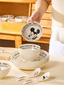 Disney 快乐雏菊可爱陶瓷餐具碗，卡通陶瓷碗，餐具，多种款式可选 - 彩色 - 查看 6