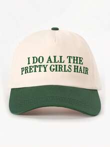 1顶女士“我为所有漂亮女孩做头发”卡车司机帽，个性化刺绣字母棒球帽，适合春季、秋季、旅行、海滩的街头休闲帽 - 彩色 - 查看 10