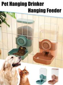 New Hanging Cage Automatic Small Pet Feeder, 1L Gravity Pet Feeder And Water Bowl Set, Suitable For Rabbits, Puppies, Cats, Ferrets, Birds, Detachable Design, Fully Washable, Hanging Cage Design For Inside And Outside Use - 1.5 - View 11