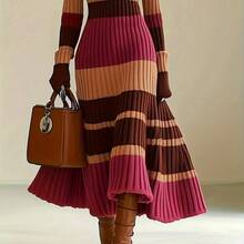 Color Block Striped Dress - Nian Nian Selection - Màu hỗn hợp - Xem 5