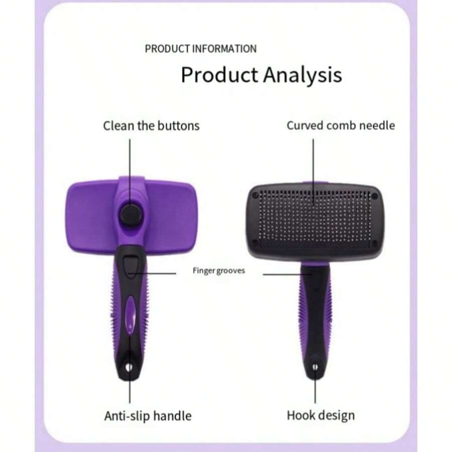 Pet Grooming Brush, Suitable For Cats And Dogs, Cat Comb, Dog Brush, Dog Hair Removal Tool, Pet Supplies, Cat Fur Brush Grooming Tool