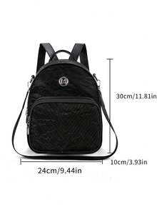 Back To School Student Backpack, College Style, New Fashion, Large Capacity, Premium Feel, Korean Version, Minimalist, Lightweight, Versatile, Multi-Compartment, Women's Shoulder Bag, Tote Bag, Handbag, Suitable For Travel, Shopping, Dating, College, Work, Business, Commute, Outdoor, Travel, Outing - View 6