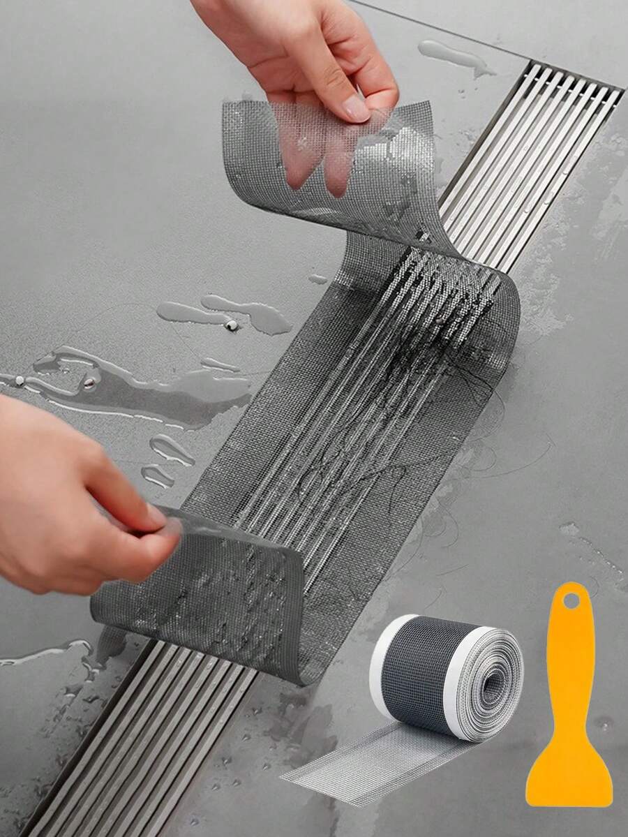 Filtro de desagüe desechable con forma de tira, protector de desagüe de ducha anticobstrucción y cortable - Pegatina de desagüe autoadhesiva y filtro de malla para fregadero, fácil de limpiar, adecuado para suelos de baño, inodoros de caravana, cocinas y otros artículos esenciales para el hogar. - multicolor - Ver 1