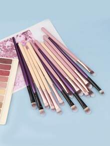 1/2/5/10pcs Multi-Functional Eyeshadow Brush Set, Flat Round Head Concealer Brush, Eye Makeup Blending Brush, Professional Makeup Brush - Multicolor - View 3