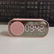Bluetooth Speaker Digital Alarm Clock - LED Mirror Display, FM Radio, Weather Forecast, Dual High Volume Alarm (Suitable For Deep Sleepers), HiFi Subwoofer, USB Charging, Perfect Gift For Birthday, Graduation, Home, Office Decor - Multicolor - View 8