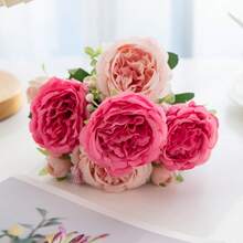 1/3 pezzi Fiore di peonia artificiale in seta, profumo simulato, adatto per decorare casa, sala da pranzo, soggiorno, giardino esterno, utilizzabile per decorare matrimoni, giardini di famiglia e feste, fiori artificiali, fiori da matrimonio, profumo da sposa, forniture per matrimoni, decorazione per matrimoni, fiori decorativi, decorazione primaverile - Sabbia rossa - Visualizzare 9