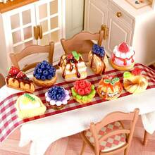 5/10/20pcs Mini Cartoon Food Decor Accessories - Colorful Hand-Painted Resin Pizza, Bread, Sandwich And Bear-Shaped Ice Cream Decorations, Suitable For DIY Nail Art And Scrapbooking - Multicolor - View 6
