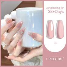 Limegirl 6色凝膠指甲油套組，快乾持久，柔和春季色調，含紫羅蘭、櫻花花粉、嬰兒藍，Dream Town系列，馬卡龍亮麗溫柔指甲油套組，適合女性作為禮物 - 彩色 - 查看 5