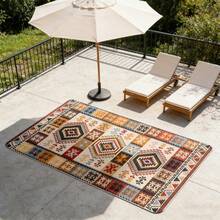 1pc Rhombus Pattern Floor Mat, Decorative Carpet, Bedroom Decor, Small Rug, Carpet, Home Decor, Living Room Carpet, Small Living Room Rug, Bedroom Rug, Living Room Home Decor, Outdoor Rug, Washable Carpet - Multicolor - View 2