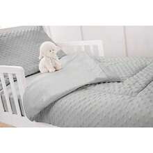 American Baby Company Minky Dot Chenille Juego de Cama de 4 Piezas para niño pequeño Gris 4 Piezas - Gris - Ver 3