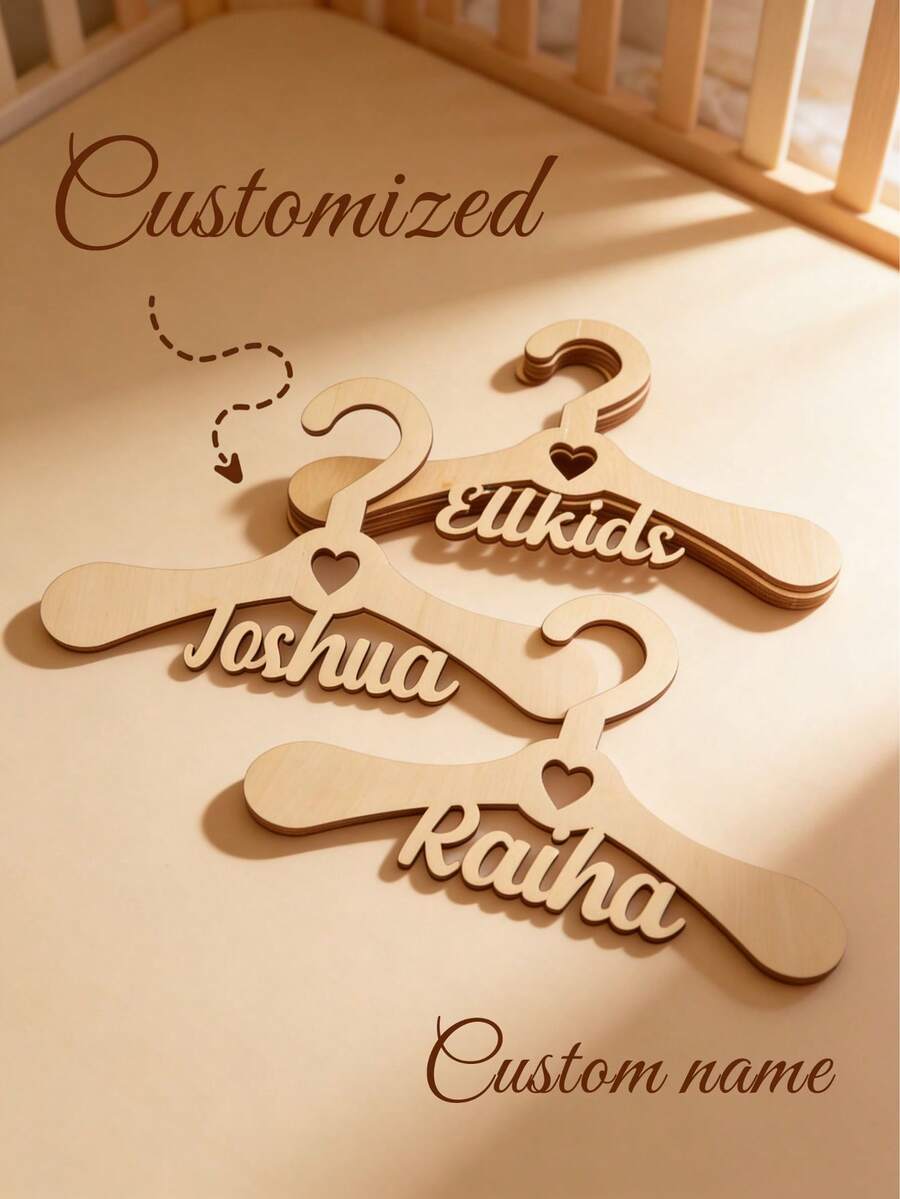 Gantungan Baju Mini dengan Nama yang Dipersonalisasi, Gantungan Kayu Kustom dengan Nama yang Cocok untuk Pakaian Kecil, Gantungan Lemari Kecil, Gantungan Pakaian Hewan Peliharaan, Dekorasi Rumah yang Dipersonalisasi, Pengorganisasian Lemari yang Disesuaikan, Hadiah Tampilan Nama yang Unik - MultiWarna - View 1
