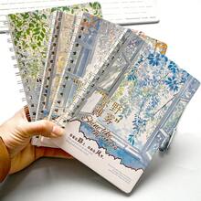 A5 Spiral Notebook, 66 Pages, Lined Paper, Thickened Cover With Leaf Pattern, Office Supplies, Student Learning Notebook, Hardcover Notebook With Foil Stamping - A5 - View 7