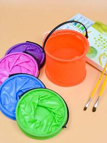 Faltbarer PVC-Eimer, langanhaltend und tragbar, geeignet für Strand, Camping, Picknick, Angeln, Malen, Outdoor-Aktivitäten - Gartenfest, gestufter Pinselwasch-Eimer, nicht gestufter Pinselwasch-Eimer, faltbarer, teleskopischer, gestufter Pinselwasch-Eimer Essentiell - mehrfarbig - Übersicht 9