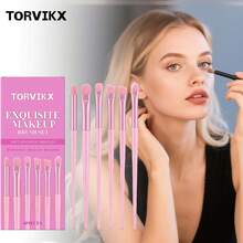 TORVIKX Delicate Makeup Brush Set, Suitable For Daily Makeup, Can Be Given As A Gift To Girlfriend - Pink - View 7