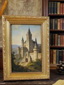 1个金色浮雕复古奢华长方形相框，适用于卧室、走廊、家居装饰、儿童房、桌面装饰、生日礼物、毕业礼物等。 - 彩色 - 查看 6