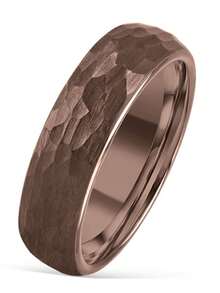 Jewelry 6mm Matte Hammered Brown Ring For Men Women Fashion Engagement Wedding Band Exquisite Men's Accessory Jewelry Ornament For Daily Wear - 6mm - View 18