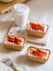 20/50 khuôn giấy nướng bánh mì nhỏ, giấy lót bánh cupcake, khuôn giấy kraft nướng bánh mì, dùng được trong lò vi sóng/tủ lạnh/lò nướng, thích hợp cho tiệc cưới, sinh nhật, tiệc mừng em bé. - Nhiều màu - Xem 7