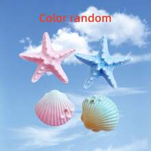 8pcs/4pcs Assorted Ocean Series Starfish, Shell, Sea Urchin Decorations, Home Decor, Fish Tank Ornaments, Gifts, DIY Phone Cases/ Charms/Keychains/Hair Clips, Variety Of Handmade Craft Supplies, Random Colors - 1 Item - View 14