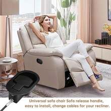 Saycker Sofa Chair Recliner Release Pull Handle, Universal Metal Recliner Release Pull Handle Replacement Parts With 38'' Cable For Most Couch Sofa Chair, Exposed Cable Length 472" - ColorA - View 4