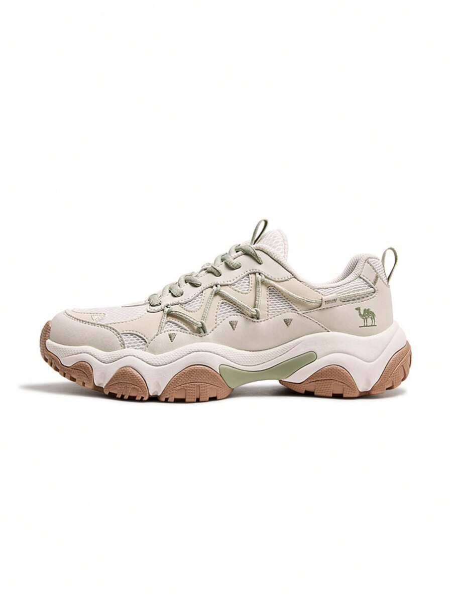 CAMEL CROWN Spring Breathable Men's Mesh Thick-Soled Chunky Shoes Outdoor Casual Sports Shoes - Light Green - View 1