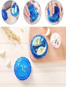 1个装 硅胶密封底手动剥蒜器 压蒜器 厨房工具 手动剥蒜器 手动蒜泥器 - 塑料蒜泥研磨器，便携式蒜泥制作器 手动蒜瓣挤压器，无需用电，高效厨房配件，四季皆宜，操作简便，设计紧凑，材质易于清洁，非常适合烹饪、户外露营等各种场合（为了达到最佳效率并节省力气，请将大蒜瓣切成两半后再放入压蒜器中） - 大蒜剝皮器 - 查看 9