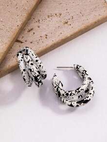Minimalist Fashionable Milk Dot Hiphop Chic Simplistic Creative Earrings - Multicolor - View 3