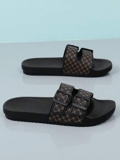 Men's Premium Brand Sandals, Boken Plus Size Slippers, Fashionable Outdoor Casual Wear