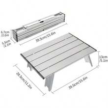 Mini Portable Folding Table, Lightweight Outdoor Table Suitable For Beach Picnic, BBQ And Fishing, Foldable Camping Coffee Table, Outdoor Hiking Camping Supplies With Storage Bag - Multicolor - View 8