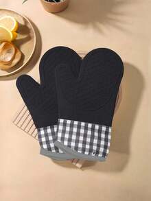 1pc Anti-Scald Microwave Oven Gloves, Heat Resistant Kitchen Baking Gloves,Resistant Silicone Oven Mitts - Home Kitchen, Non-Slip Kitchen Items, Festive Holiday Cooking Gifts Friendly For Home And Kitchen Organization - View 8