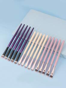 1/2/5/10pcs Multi-Functional Eyeshadow Brush Set, Flat Round Head Concealer Brush, Eye Makeup Blending Brush, Professional Makeup Brush - Multicolor - View 1