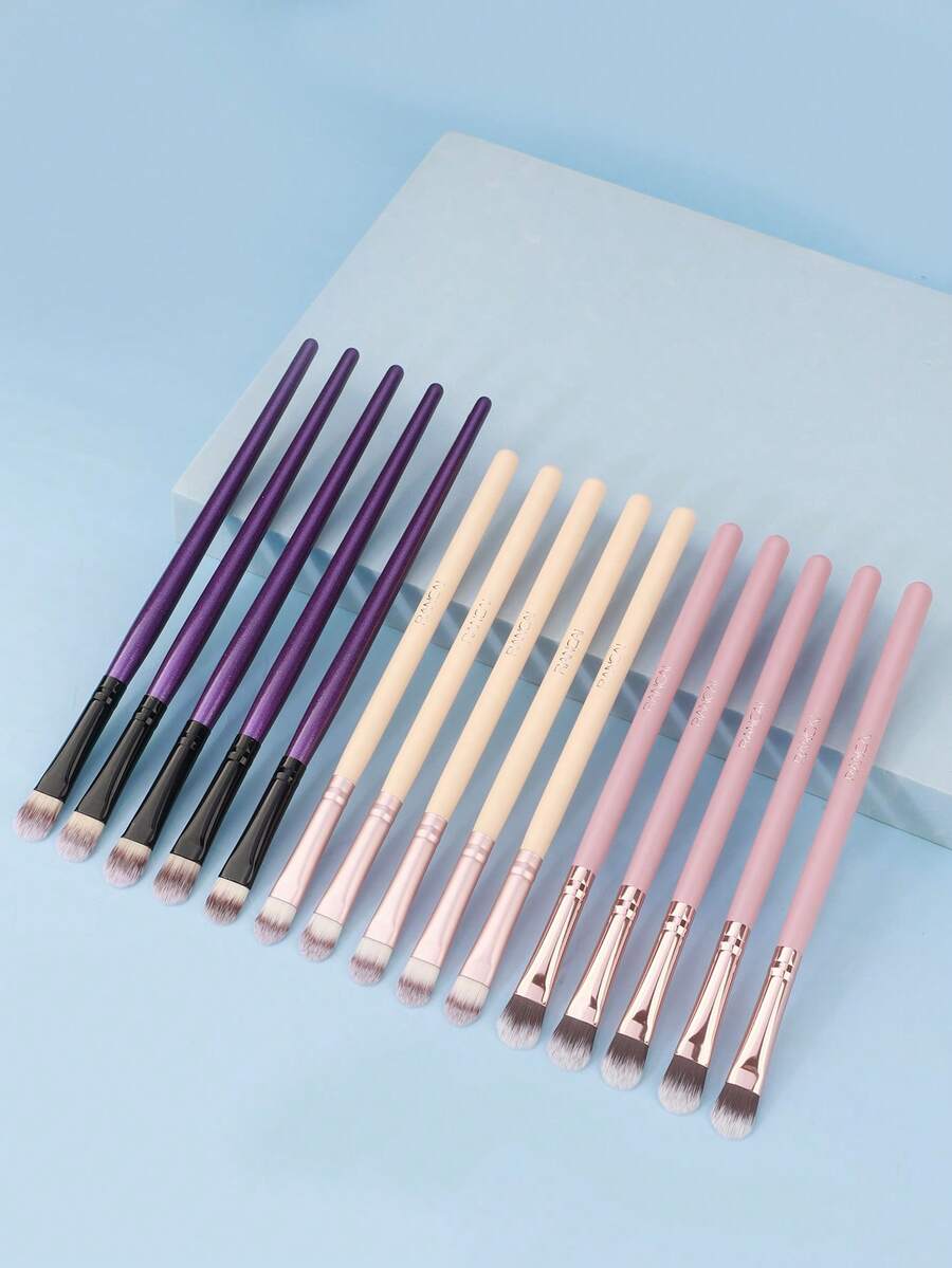 1/2/5/10pcs Multi-Functional Eyeshadow Brush Set, Flat Round Head Concealer Brush, Eye Makeup Blending Brush, Professional Makeup Brush - Multicolor - View 1