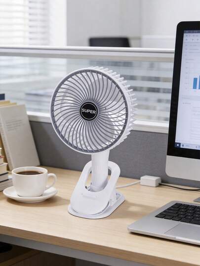 便携式电风扇。可拆卸、可折叠、静音USB供电风扇，适用于厨房、户外露营、宿舍和卧室。