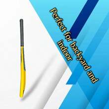 Bate de críquet de fibra de plástico para niños  y resistente para uso en interiores y exteriores - Amarillo - Ver 5