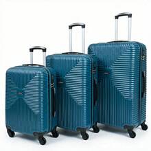 Conjunto de 3 malas com rodas giratórias silenciosas, um companheiro de viagem elegante e versátil. - Azul marinho - Ver 1