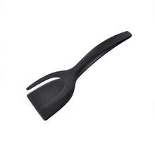 1 pieza, Espátula de freír 2 en 1 con pinzas, Cuchillo de cocina de nailon, Espátula para huevos, Espátula para panqueques y bistec, Utensilios de cocina, Accesorios de cocina - Multicolor - Ver 10
