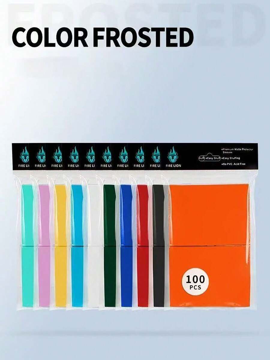 100 chiếc bao đựng thẻ mờ 66*91mm, thích hợp cho các trò chơi thẻ bài sưu tầm, trò chơi trên bàn, thẻ bóng chày, chất liệu bền cao cấp, thiết kế độc đáo, tuyệt vời cho quà tặng Halloween, Giáng sinh, sinh nhật. - Nhiều màu - Xem 1