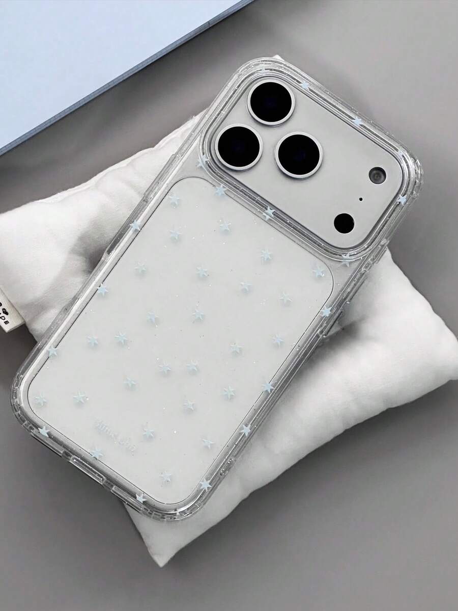 1 件装，ins 风细闪蓝色星星贴片，适用于 17 / 17 Pro Max / 16 Pro Max / 15 Pro / 14 / 13 / 12 / 11，适合作为情人节礼物/生日礼物/节日礼物/母亲节礼物送给家人/朋友/姐妹/女友 - 滿屏小星星 - 查看 1