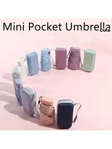 6-Fold Mini Portable Folding Umbrella UV Protection Windproof Lightweight Pocket Umbrella - A - View 1