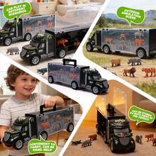 Children's Toy Transport Truck, Realistic Construction Vehicle Design, Suitable For Indoor And Outdoor Play, Recreates Actual Rescue And Transportation Scenes, Entertaining And Educational Toy - Multicolor - View 9